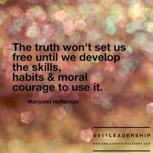 The truth won't set us free until we develop the skills, habits and moral courage to use it. - Margaret Heffernan
